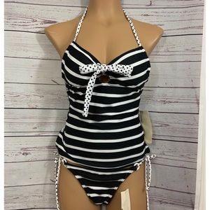 Hula Honey Stripe and Dot Tankini Set NWT
